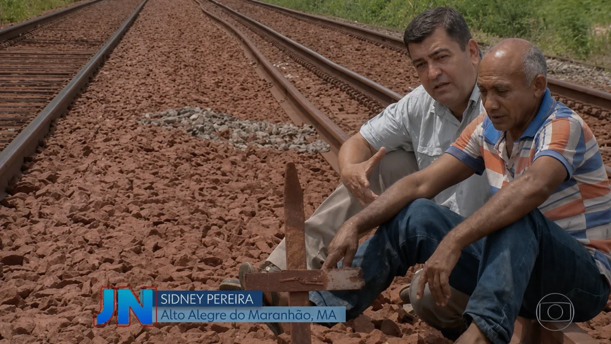 Sidney Pereira em reportagem para o Jornal Nacional em Alto Alegre do Maranhão, MA